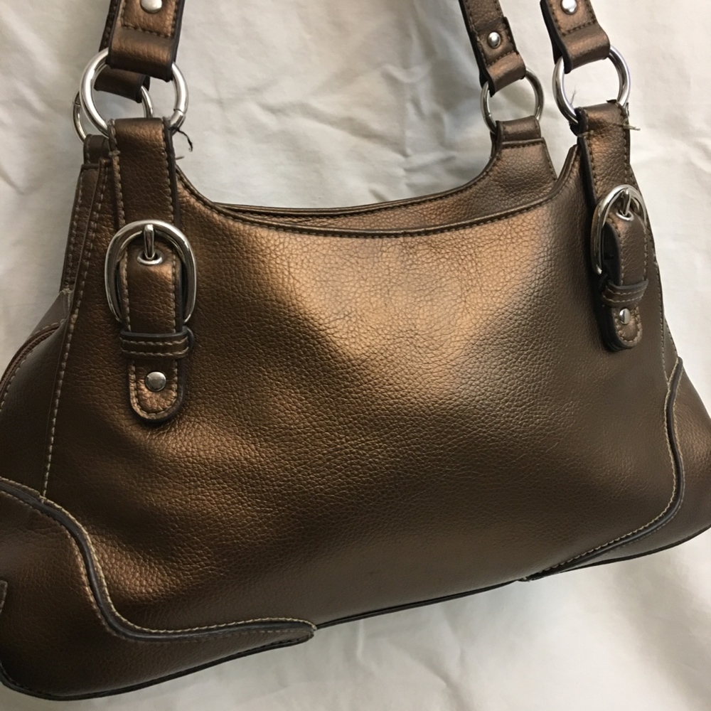 Crazy Horse Brown Shimmer Shoulder Bag - Picture 4 of 8